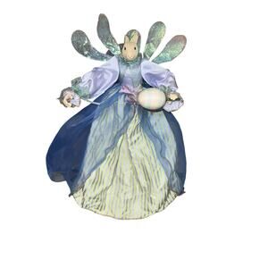 Mark Roberts Rabbit Bunny Easter Fairy Doll Holiday 14 Inch lavender yellow blue